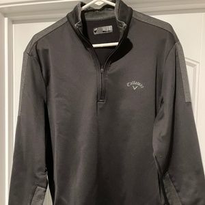 Callaway golf jacket/pullover, Black with gray stripes on sleeves, medium